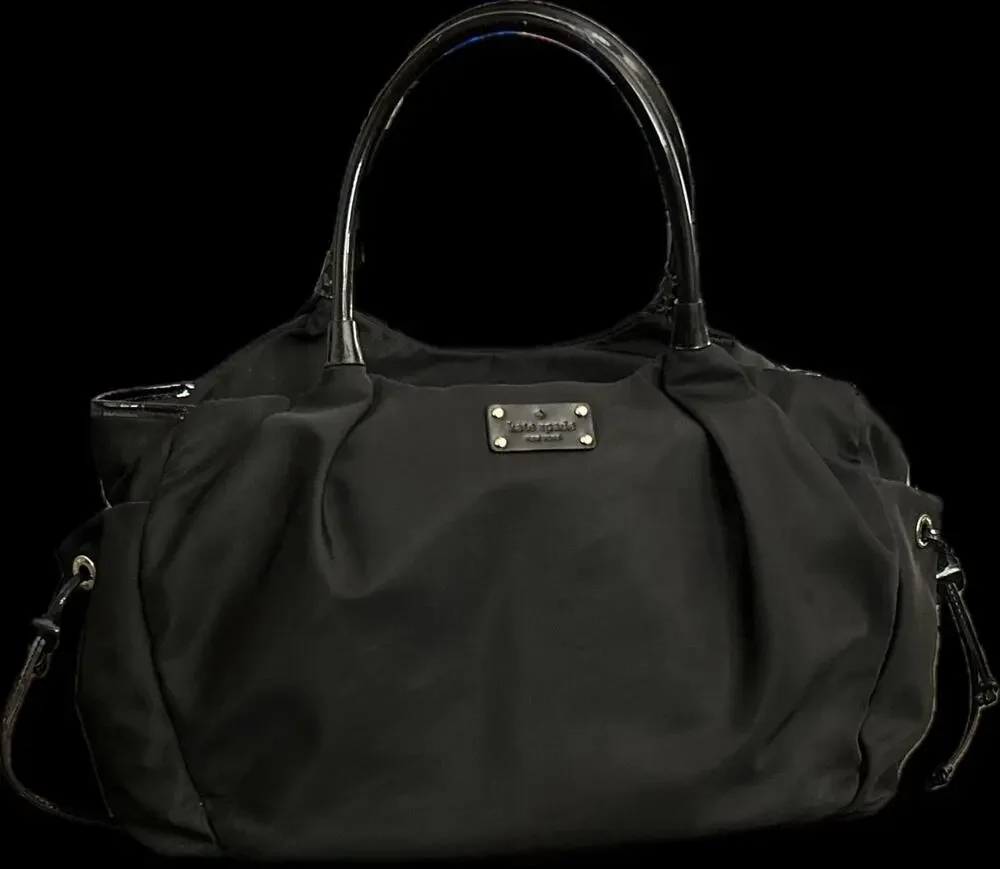 Kate Spade New York Nylon Weekender Travel Diaper Bag Tote Black